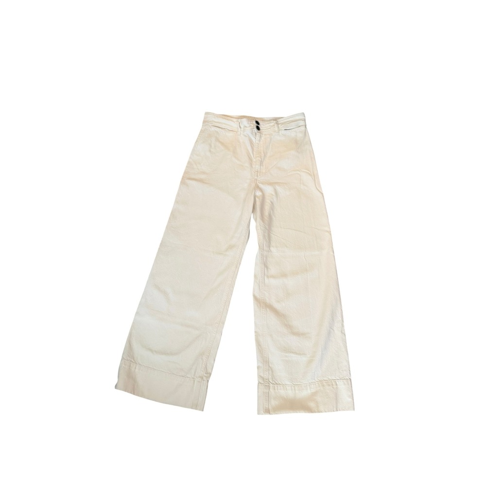 Apiece Apart Wide-Leg Cream Pants